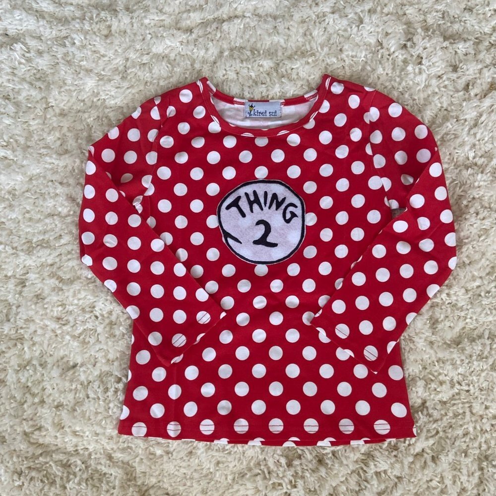 Thing 2 Toddler Girl Halloween Tutu Costume - Picture 2 of 5